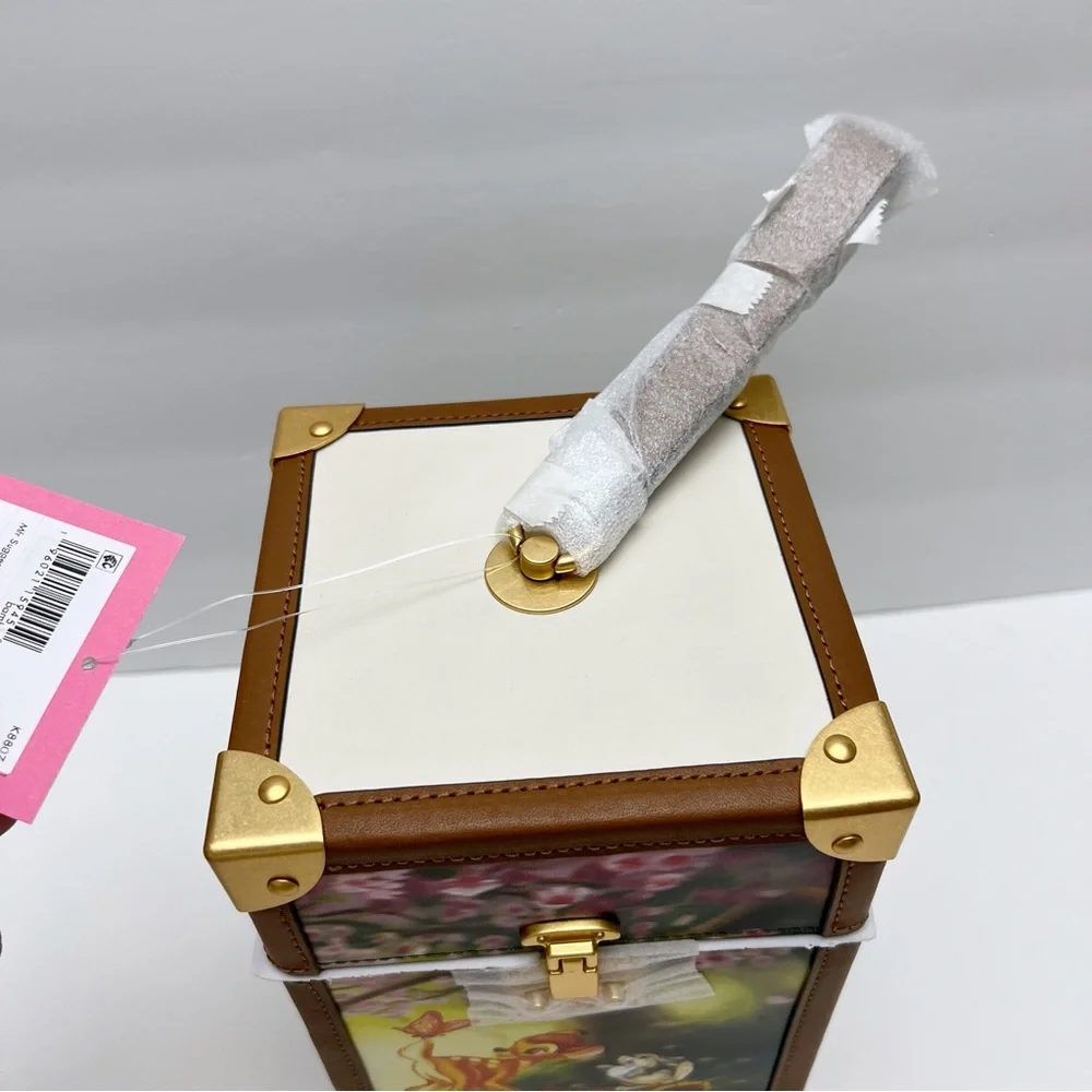 Kate Spade New York X Disney Bambi 3D Leather Trunk Clutch Purse K8807